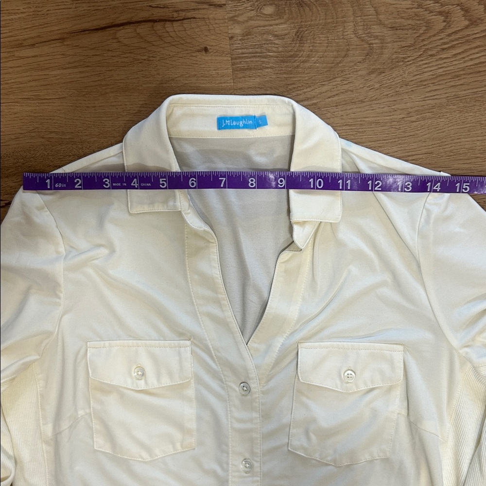J. McLaughlin Cream Button Down Shirt - Picture 13 of 13